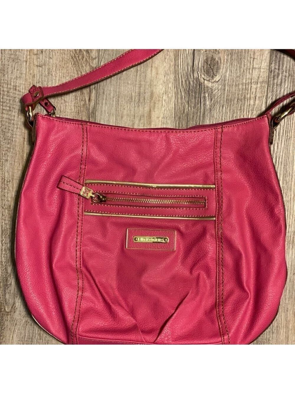 Kim Rogers Pink faux leather shoulder bag. Great pre-owned condition.